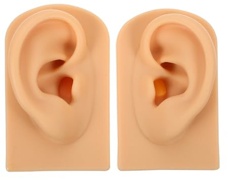 Cabilock Ohr Modell für Ohrlöcher Übungskörper Ohrpiercing Modell Menschliches Ohr Form Display für Hno-ärzte Akustiker