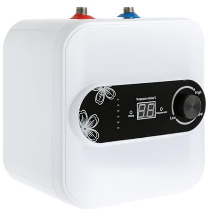 Chauffage à eau électrique 8 l, chauffage rapide 1500 W, réservoir intérieur en acier inoxydable, contrôle de la température 30-65 °C, étanchéité IPX4, montage mural pour cuisine, salle de bain