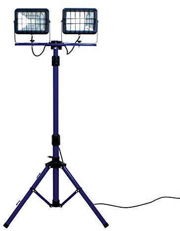 as - Schwabe SLIMLINE LED Baustrahler mit Stativ 60 W 5100 Lumen - verstellbar bis 1,80 m - Mobiler Scheinwerfer mit Stativ - 5 m Kabel - Arbeitsleuchte mit Schutzgitter - extrem robust - IP65, 46409