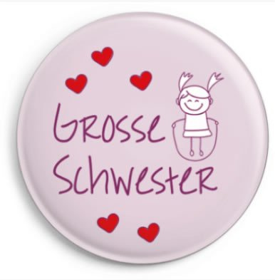 dabelino® Button Große Schwester (Ø32mm) | Geschenk zur Geburt