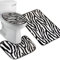 BESTOMZ 3pcs Zebra Flanell Deckel Toilette Bad Matte Satz (Zebra-Streifen)