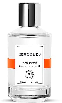 BERDOUES Eau de Toilette Musc & Neroli, Additive et Enveloppante, Made in France, Vegan, Sans Colorant, Parfum femme Musc, Fleur d’Oranger & Bergamote, flacon 100ml
