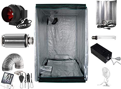 Growbox Komplettset 600 W NDL Eco 120 x 120 x 200 cm AKF 590m³/h(600 Watt mit AKF)