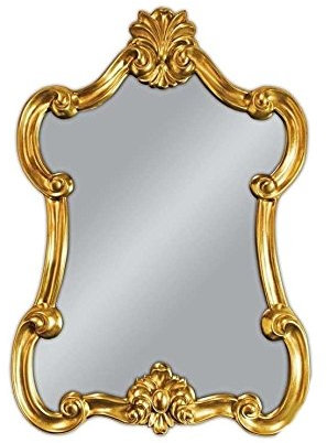 WANDSPIEGEL 90x60 cm Spiegel Barockspiegel Gold Oval Vintage Shabby Look BAROCK ANTIK Rokoko Woe