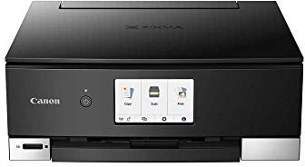 Canon PIXMA TS8350 multifunzione a getto d'inchiostro (stampa, scansione, copia, schermo touchscreen da 10,8 cm, WLAN, Wi-Fi, Print App, 4800 x 1200 Dpi). Colore: nero.