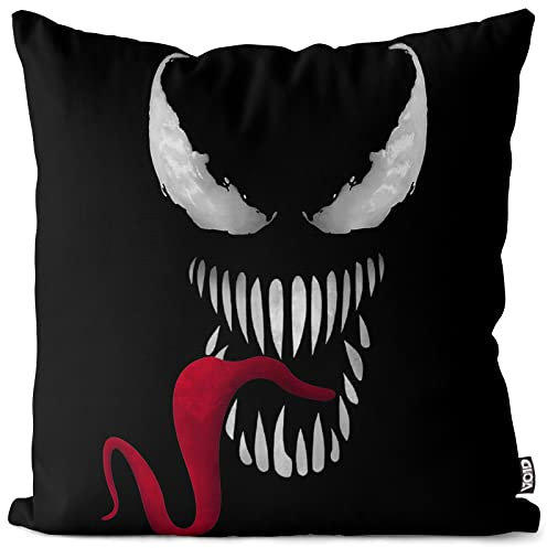 VOID Eddie Brock Kissenbezug Kissenhülle Polyester wasserfest Outdoor Indoor Comic Kino, Kissen Größe:80 x 80 cm