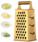 Large Cheese Grater Vegetable Slicer Stainless Steel with 4 Sides, 9.2 Inches Multifunctional Cutter Planing for Ginger, Garlic, Cucumbers, Carrots, Cheese, Potato, graters for Kitchen (Gold)