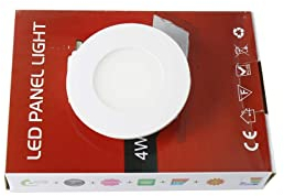 JANDEI- LED Downlight, mit 3W Beleuchtung, 3000K, Round Slim Panel, Warmweiß