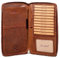 Benthill Reisebrieftasche aus echtem Leder - Travel Wallet/Dokumententasche - Organizer - RFID Große Echt-Leder Geldbörse, Farbe:Braun