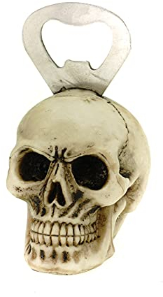 Joh. Vogler GmbH Totenschädel Flaschenöffner 9 cm Figur Totenkopf Schädel aus Kunststoff