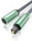 RAWAUX - 1M Extensión Cable Óptico, Cable Extendido Audio Óptico Toslink Hembra a Macho Cable Alargador de Audio Optico Compatible con Barra de Sonido, TV, Amplificador (Verde)