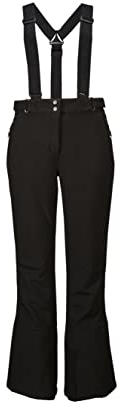 Killtec Damen Thônes Wmn Sftshll Pnts Skihose Softshellhose mit Kantenschutz Schneefang und abnehmbaren Tr gern, Schwarz, 44 EU