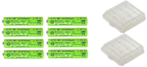 8X AA Akku 3600mAh NI-mh Wiederaufladbar Rechargeable Akkus Batterien 1,2 V + 2 Akkuboxen gratis