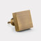 Pushka Home LTD Modern Solid Brushed Brass Square Door Knob (Antique Gold)