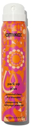 amika perk up plus extended clean dry shampoo spray - lightweight + buildable dry volume shampoo - infused with scalp-friendly mandelic acid + arrowroot powder - talc-free + invisible finish (79 ml)