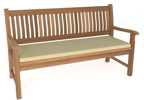POKAR Bankauflage Bankkissen mit Abnehmbarem Bezug Sitzkissen für Bank Sitzbank Sitzpolster Bankpolster Stuhlkissen Gartenbank (140 x 50 x 5, Beige)