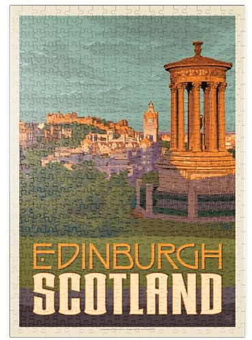 MyPuzzle Schottland: Edinburgh, Vintage Poster - Premium 500 Teile Puzzle - MyPuzzle Sonderkollektion von Anderson Design Group