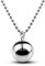 Dankadi Collier Fin et Pendentif Grelot Rond en 925 Argent, Bola de Grossesse Lisse Appeleur D'anges Chaîne Longueur 45-50-55-60-65CM Cadeau de Bijou Musical pour Femme Enceinte(26 inch, Bead Chain)