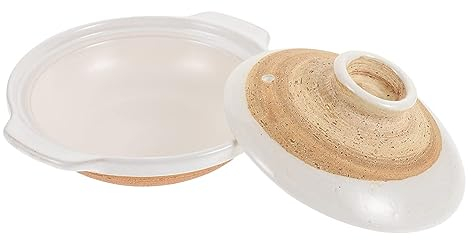JTBDWOSK Clay Pot with Lid Korean Cooking Stone Bowl 18 Cm Ceramic Stoneware Stockpot Japanese Sumi Kannyu Donabe Clay Death Pot Porcelain Casserole Pot Earthenware Pot Dutch Oven,B