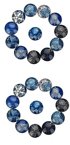 COHEALI 40stücke Schmuckzubehör Mit Bunten Stoffmustern Glas-patch Für Kreative Schmuckgestaltung Für Ohrringe Manschettenknöpfe Und Mehr