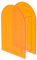 PATIKIL 5X2X7 Vase en Acrylique, Vase Floral en Acrylique en Forme D'Arche, Transparent, Vase Décoratif en Plastique Géométrique pour Centre de Table, Décoration D'Intérieur, Orange.