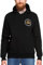 Elbenwald Herr der Ringe Hoodie - Kapuzenpullover mit Logo Frontprint und Karte von Mittelerde auf dem Rücken für Herren Damen Unisex Baumwolle schwarz - XXL