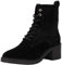 Tommy Hilfiger Donna Stivali Suede Mid Heel Laceup con Tacco, Nero (Black), 37