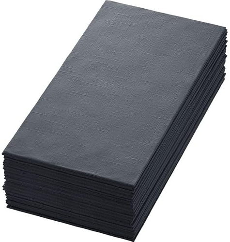 216 Dunilin®-Servietten 48 x 48 cm Schwarz, 1/8-Falz
