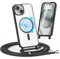 Noyabox HandyKette für iPhone 13/14 Hülle mit Band, 1* Schutzfolie Magnetische Handyhülle für iPhone 13/14 Necklace Schnur Schutzhülle mit Kordel zum Umhängen Case, Schwarz