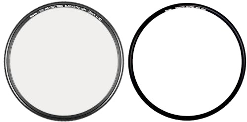 Kase Wolverine Revolution 58 mm magnetischer CPL stoßfester optischer Glasfilter mit Silberring und Adapter