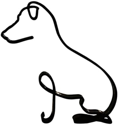 Berichw Minimalistische Kunstskulptur des Hundes, handgefertigte Statue, personalisiert, Metall, für Wohnzimmer, Büro, Wanddekoration
