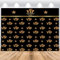 ASDCXZ VIP Rot Teppich Event Hintergrund 1.5x1m, Schwarz Gold Sterne Krone Aktivität Promi Premiere Preisverleihung Film Banner Party Fotografie Hintergrund für Zeremonie Fotostudio Requisiten