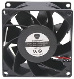 Ventilateur de refroidissement DC 8038 24V, 80x80x38MM, convertisseur de fréquence à roulement à billes sans entretien, 5800 tr/min, 0,5a avec 2 broches