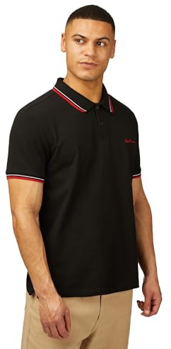 Ben Sherman Herren Poloshirt Signature Pique schwarz XL