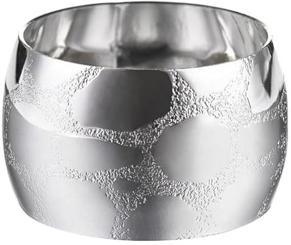 Glänzende Serviettenringe – zartes Metall-Serviettenring-Set, silberfarbene Serviettenringe, Tischdekoration, für Hochzeit, Weihnachten, Familienfeiern, Valentinstag, Partys und Urlaub