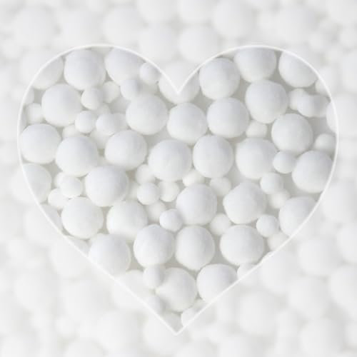 Lulubug Pompons zum Basteln, 500 Stück | 1cm & 2cm, Filzoptik | verschließbarer Zipper | Pom Pom zum Basteln für Kinder und Erwachsene, DIY, Nähen | Weiß