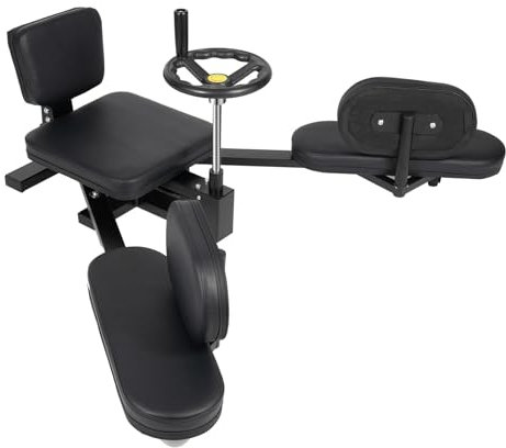 Beinpresse Beinspreizer, Dehnungsgerät mit Gelenkschutz-Kissen und 180° Drehkurbel Handrad, Spagattrainer für Tanzbegeisterte, Yoga, Dance, Martial Arts, Home Gym Exercise, bis zu 100kg