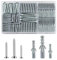 Lot de 230 vis et chevilles murales - Vis autoperceuses et chevilles d'ancrage M3,5/M4/M5/M6/M8 (115 + 115)