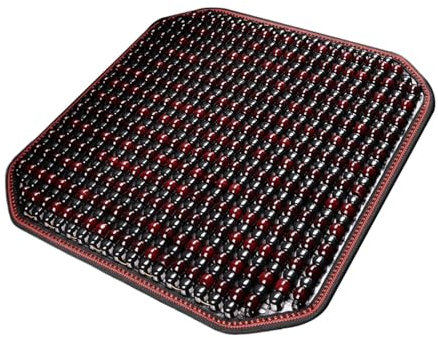Milageto Holzperlen-Sitzauflage für Auto – Atmungsaktives Sitzkissen mit Perlen, universelle Autositzauflage für den Sommer, rutschfest und kühl, ergonomisch, 1 Stück, für Auto, Büro oder Zuhause