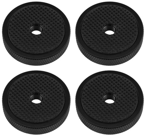 FINBe 4 Pack 1/4 Inch Flat Knurled Thumb Nut, Locking Wheel Adapter