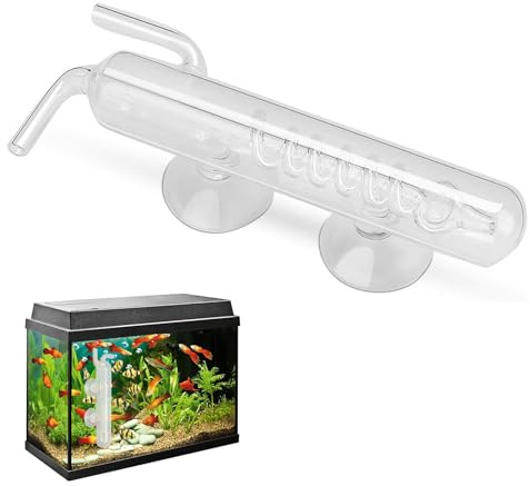 Generisch CO2 Bubble Counter, CO2 Meter, Glass High-Transparent Crystal Gauge for Fish Tank, External Bubbles Counter for Water Tanks, Ideal for Aquariums, Size: 5.5x0.8 Inches