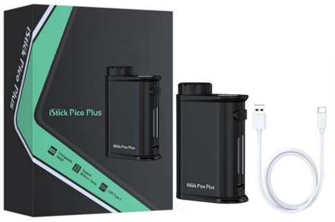 For Eleaf iStick Pico Plus Mod 75 W Vaporizador | Modo VW/TC | Batería 18650 [Excluye] de carga rápida USB-C de 5 V/2 A | Compatible con el Atomizador Melo 4S original (Negro) - Sin líquido