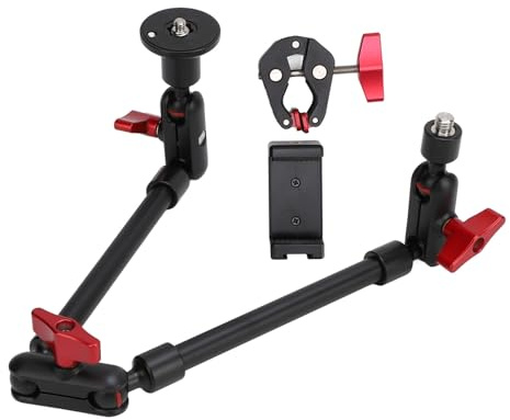 XZXCVN Professionelle Tisch Kamera Halterung, 360 Grad Verstellbar, Aluminiumlegierung, 1/4 Zoll & 3/8 Zoll Gewinde - Stabiler Universal Halter, Kompatibel mit Webcam, LED Licht, (22 Inch