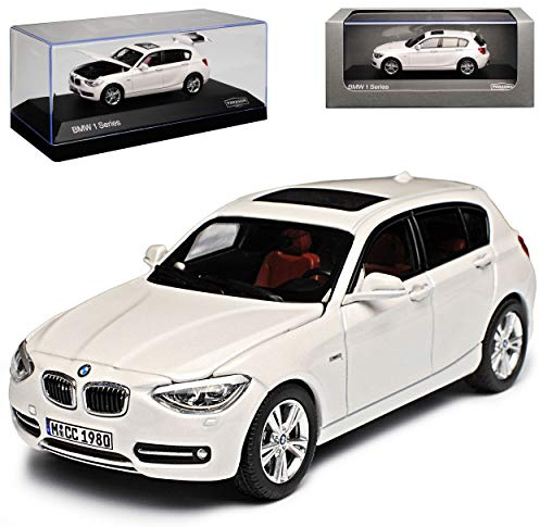 alles-meine.de GmbH B*M*W 1er F20 Weiss 5 Türer Ab 2010 1/43 Jadi Paragon Modell Auto mit individiuellem Wunschkennzeichen