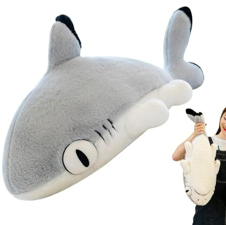Peluche de tiburón genérico Suave y Lleno, Realista e Ideal para, de Peluche de tiburón con Tema de Gato, para cumpleaños, inauguración de la casa, niños y niñas, Novias Parejas