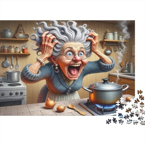 Küche Kochszene Puzzle für Erwachsene 1000 Teile Puzzle Spiel Cartoon Figur Familienspiel Puzzle Entspannung Wohndekoration Geschenk 52x38cm/1000pcs