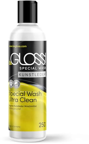 beGLOSS Special Wash KUNSTLEDER Waschmittel - Der Spezial - Reiniger die Pflege für Kunstleder Kleidung