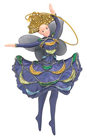 Weihnachten Ballerina Elfe Tänzerin Deko Anhänger Baumschmuck Weihnachten Christbaumschmuck dunkelblau 15 cm