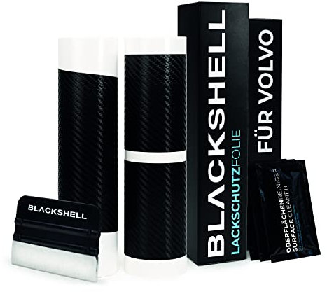 Blackshell® Lackschutz Set passend für Volvo XC60 | Typ SPA | Bj. ab 2017 Carbon Matt - passgenauer Ladekantenschutz, Einstiegsleisten inkl. Folierset