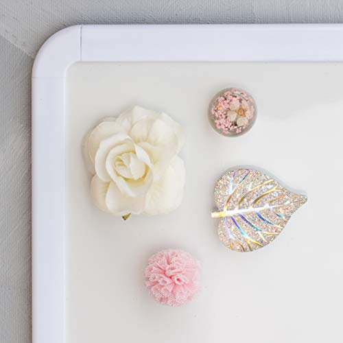 Kühlschrankmagnete – schönes dekoratives Kühlschrankmagnet-Set – Kühlschrankmagnete für Schränke, Whiteboards & Spinde – bunte Magnete für Geschenk, Heimdekoration & praktische Verwendung Pink Leaf